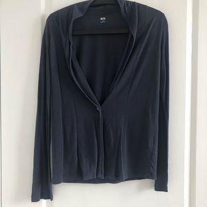 Uniqlo soft cardigan in dark navy size M. EUC.